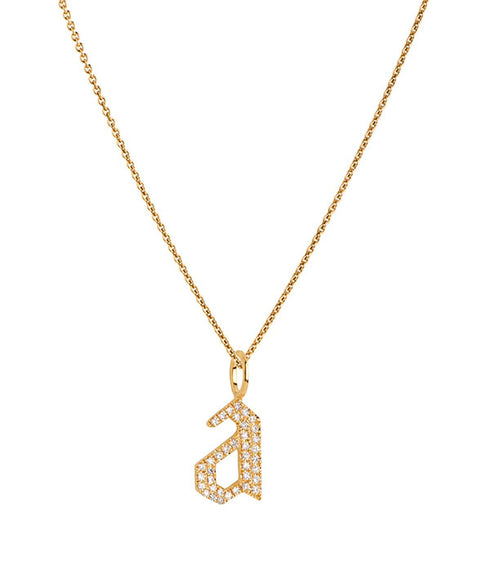 Alphabet Pendant with Diamonds - Yellow or Rose Gold